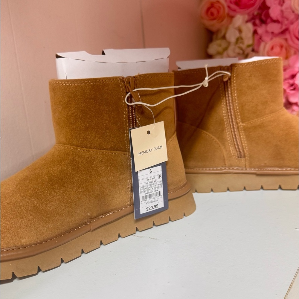 Tan Ankle Boots Premium Nubuck Leather